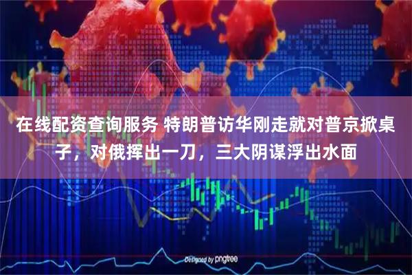 在线配资查询服务 特朗普访华刚走就对普京掀桌子，对俄挥出一刀，三大阴谋浮出水面